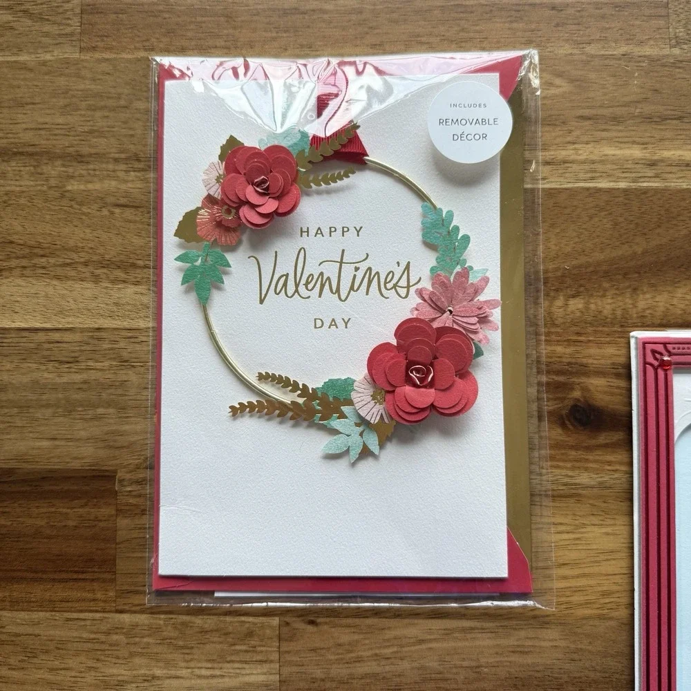 3 Hallmark Valentines Day Cards Happy Valentines Day NEW- SEE PHOTOS & READ
